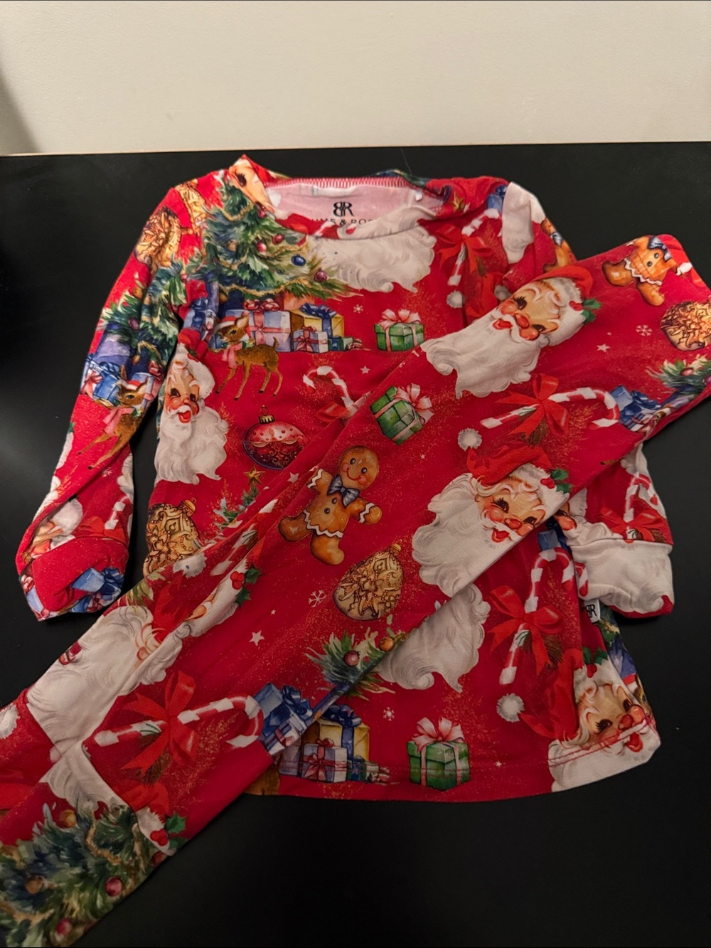 Kids Red Christmas Santa Pajama Set